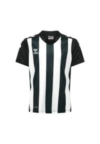 Koszulka dziecięca Hummel Striped. Kolor: czarny, wielokolorowy, biały. Materiał: tkanina. Wzór: paski #1