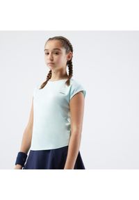 ARTENGO - Koszulka tenisowa dla dziewczynek Artengo TTS Soft. Kolor: niebieski, wielokolorowy, zielony. Materiał: materiał, poliester, elastan. Sport: tenis