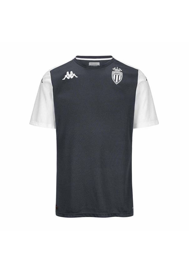 Kappa - Koszulka AS Monaco Abou Pro 8 2024/25. Kolor: szary, wielokolorowy, biały. Sport: piłka nożna