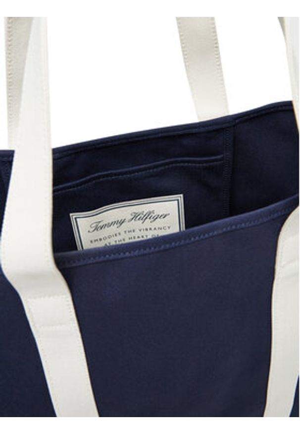 TOMMY HILFIGER - Tommy Hilfiger Torebka Th Summer Tote AM0AM13557 Granatowy. Kolor: niebieski