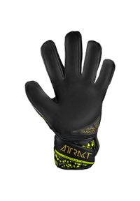 Reusch - Rękawice bramkarskie dziecięce REUSCH Attrakt Infinity Finger Support Junior. Kolor: czarny, żółty, wielokolorowy