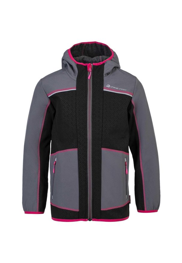 ALPINE PRO - Kurtka Softshell dla dzieci Alpine Pro Stormo 2 - Wiatroodporna i Oddychająca. Kolor: zielony. Materiał: softshell. Styl: sportowy
