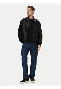 Calvin Klein Jeans Kurtka z imitacji skóry LV04RF403G Czarny Relaxed Fit. Kolor: czarny. Materiał: syntetyk #4