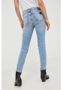 Drykorn jeansy damskie high waist. Stan: podwyższony. Kolor: niebieski #2