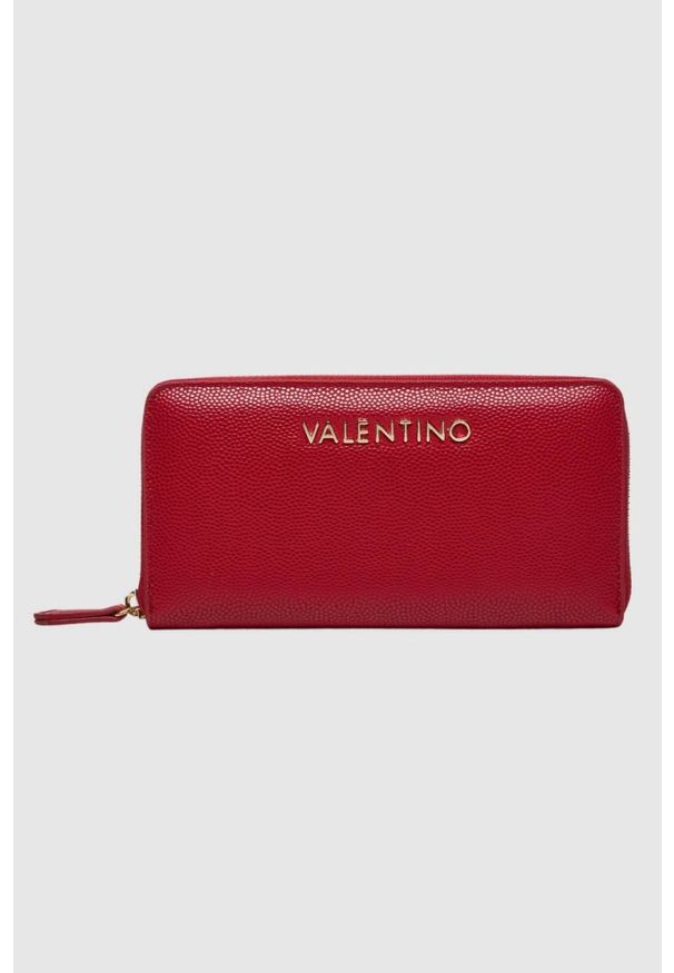 Valentino by Mario Valentino - VALENTINO Duży czerwony portfel Divina Zip Around Wallet. Kolor: czerwony
