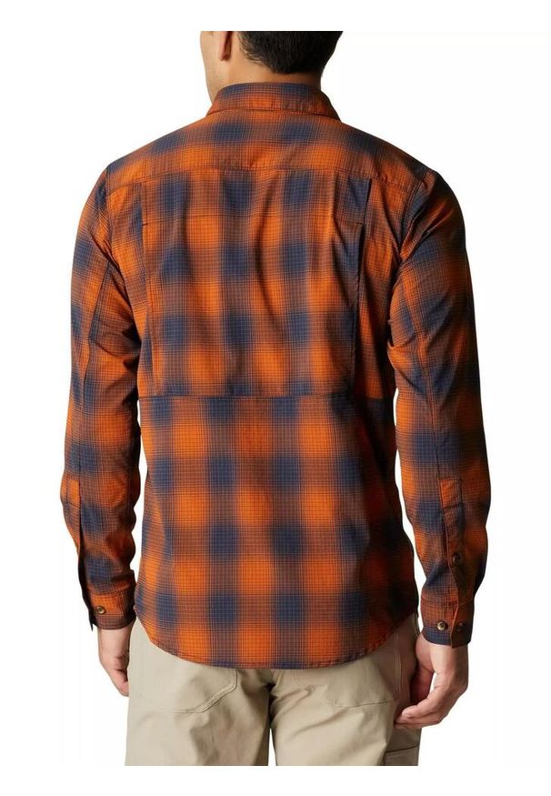 columbia - Koszula turystyczna męska Columbia Newton Ridge II Plaid. Kolor: brązowy, pomarańczowy, wielokolorowy, żółty. Długość rękawa: długi rękaw. Długość: długie