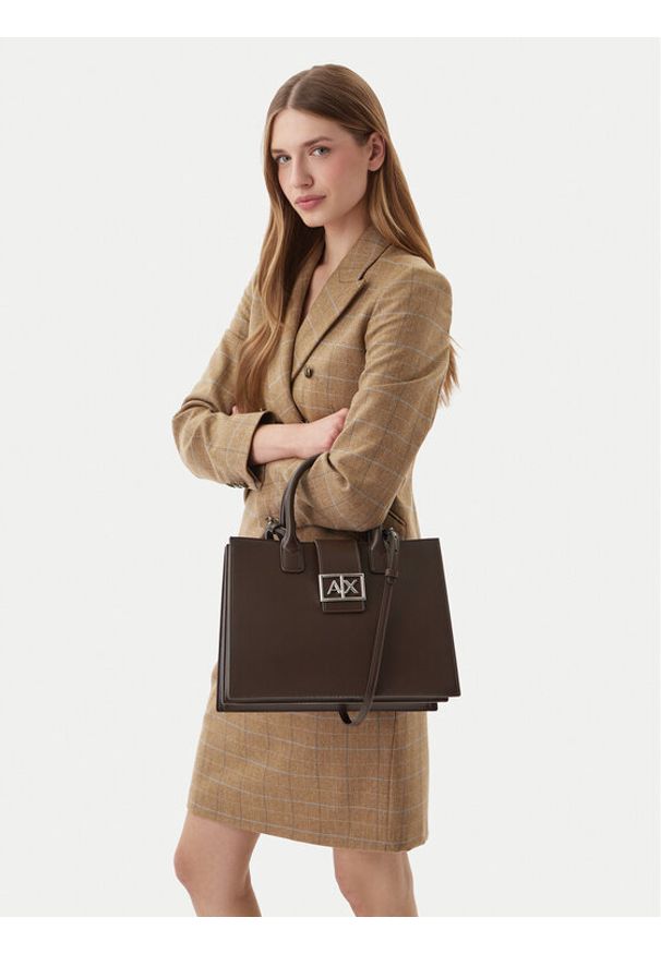 Armani Exchange Torebka XW000305 AF12039 U601 Szary. Kolor: szary. Materiał: skórzane