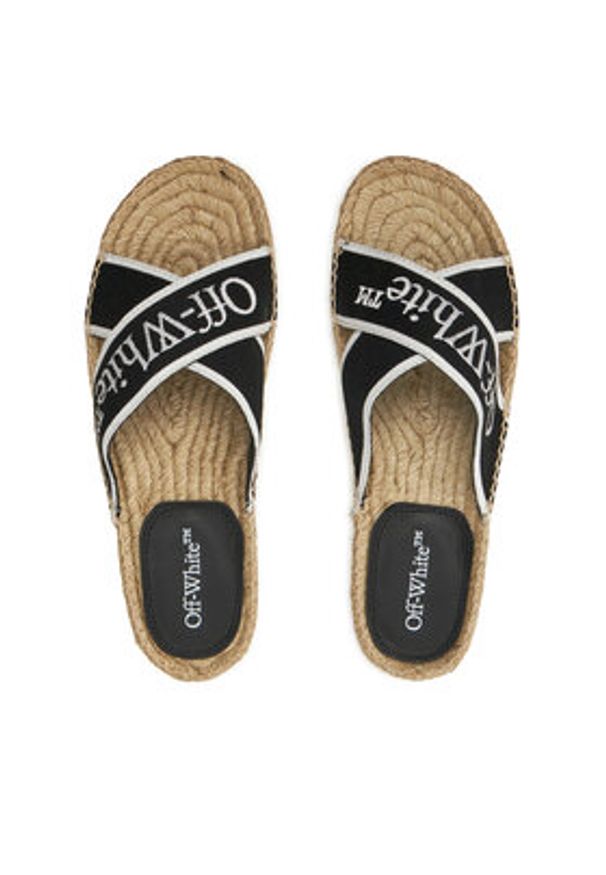 OFF-WHITE - Off-White Espadryle OWIB012S23FAB0011001 Czarny. Kolor: czarny. Materiał: materiał
