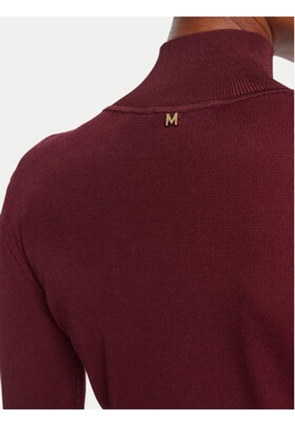Lola Casademunt by Maite Golf MF2511013 Bordowy Regular Fit. Typ kołnierza: golf. Kolor: czerwony. Materiał: wiskoza
