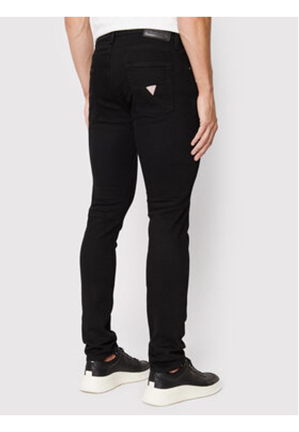 Guess Jeansy Chris M2YA27 D4Q51 Czarny Super Skinny Fit. Kolor: czarny