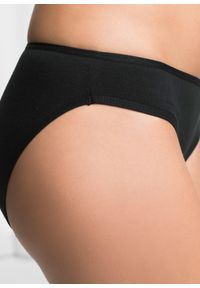 bonprix - Figi (6 par). Kolor: czarny. Wzór: aplikacja, kwiaty #3