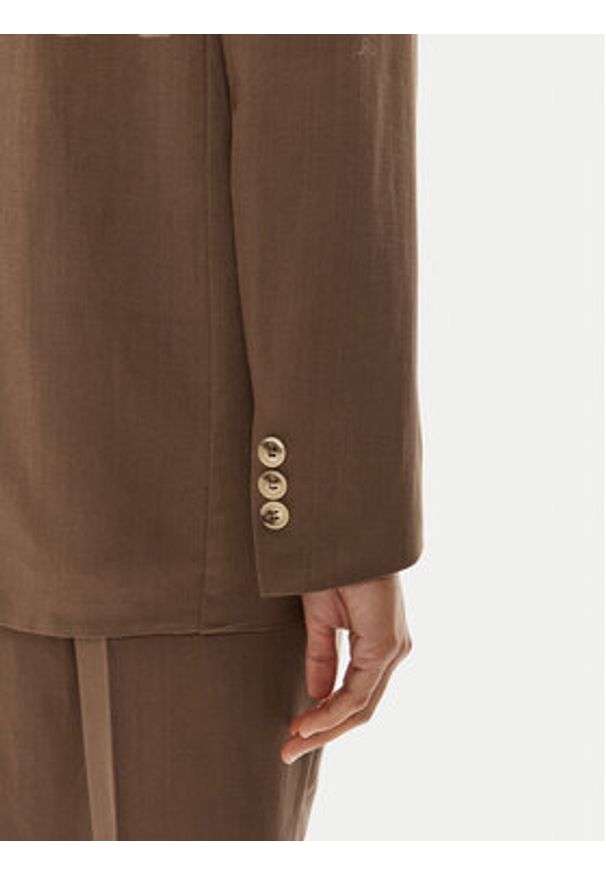 ViCOLO Marynarka TB1567 Brązowy Regular Fit. Kolor: brązowy. Materiał: wiskoza