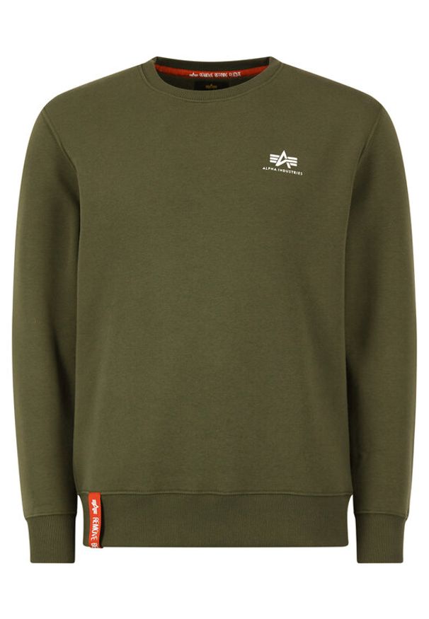 Alpha Industries Bluza Basic 188307 Zielony Regular Fit. Kolor: zielony. Materiał: bawełna