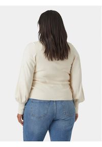 Vero Moda Curve Sweter 10291293 Beżowy Regular Fit. Kolor: beżowy. Materiał: syntetyk #3