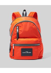 THE MARC JACOBS - Pomarańczowy plecak The Zipper Backpack. Kolor: pomarańczowy. Materiał: materiał. Wzór: aplikacja #1