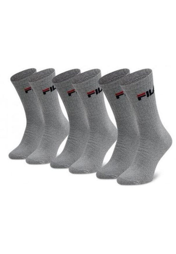 Skarpetki do Tenisa Fila Crew 3-pak Unisex Antracyt 35-38. Kolor: szary