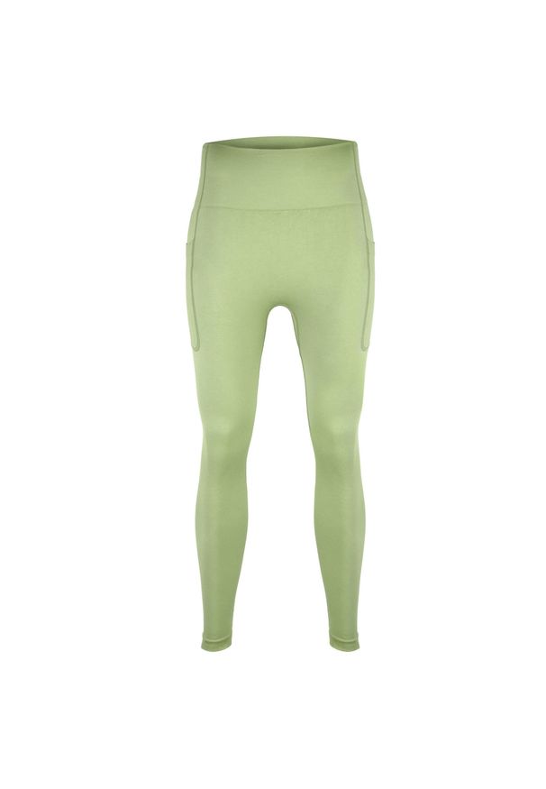 BESHAPED - Legginsy fitness damskie Beshaped Lift Me Up z kieszeniami. Kolor: zielony. Materiał: nylon. Sport: fitness
