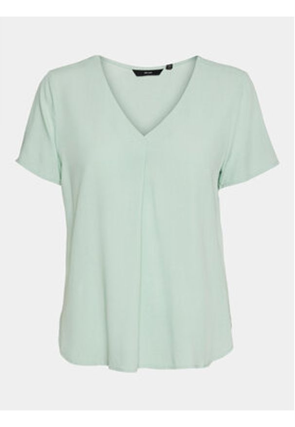 Vero Moda Bluzka Brit 10285552 Zielony Loose Fit. Kolor: zielony. Materiał: wiskoza