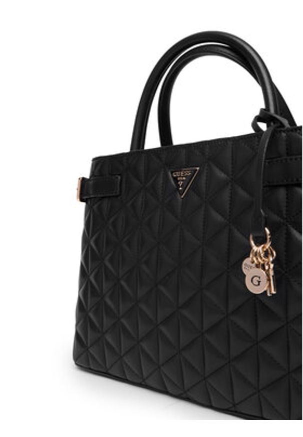Guess Torebka Paisleigh HWQG9 883060 Czarny. Kolor: czarny. Materiał: skórzane