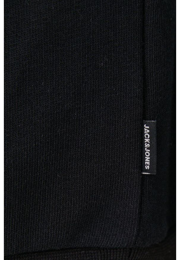 Premium by Jack&Jones - Bluza bawełniana. Kolor: czarny. Materiał: bawełna. Wzór: gładki