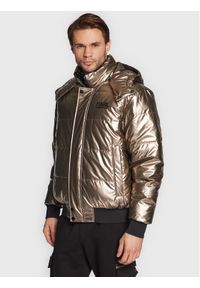 Karl Lagerfeld - KARL LAGERFELD Kurtka puchowa Blouson 505003 524505 Złoty Regular Fit. Typ kołnierza: dekolt w karo. Kolor: złoty. Materiał: syntetyk, puch