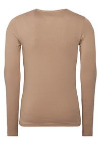 TOMMY HILFIGER - Tommy Hilfiger Longsleeve MW0MW10804 Beżowy Slim Fit. Kolor: beżowy. Materiał: bawełna. Długość rękawa: długi rękaw #2