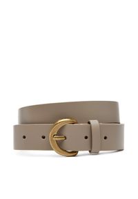 Calvin Klein Jeans Pasek Damski Casual Pin Buckle 30Mm LV04K7008G Beżowy. Kolor: beżowy. Materiał: skóra