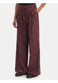 Hugo - HUGO Spodnie materiałowe Haviri 50554419 Bordowy Relaxed Fit. Kolor: czerwony. Materiał: syntetyk, wiskoza #1
