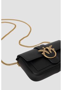 Pinko - PINKO Czarna kopertówka damska Love One Pocket C. Kolor: czarny. Styl: casual, elegancki, klasyczny #4