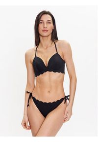 Hunkemöller Góra od bikini Scallop 191272 Czarny. Kolor: czarny. Materiał: syntetyk