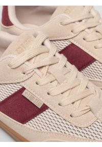 Big-Star - Sneakersy damskie z czerwonymi wstawkami jasnoróżowe TT274760 600. Nosek buta: okrągły. Zapięcie: sznurówki. Kolor: różowy. Materiał: guma, mesh, syntetyk, materiał. Szerokość cholewki: normalna #5