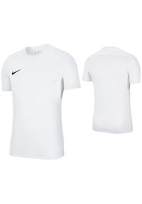 Koszulka piłkarska dziecięca Nike Dry Park VII treningowa szybkoschnąca Dri Fit. Kolor: wielokolorowy, czarny, biały. Technologia: Dri-Fit (Nike). Sport: piłka nożna