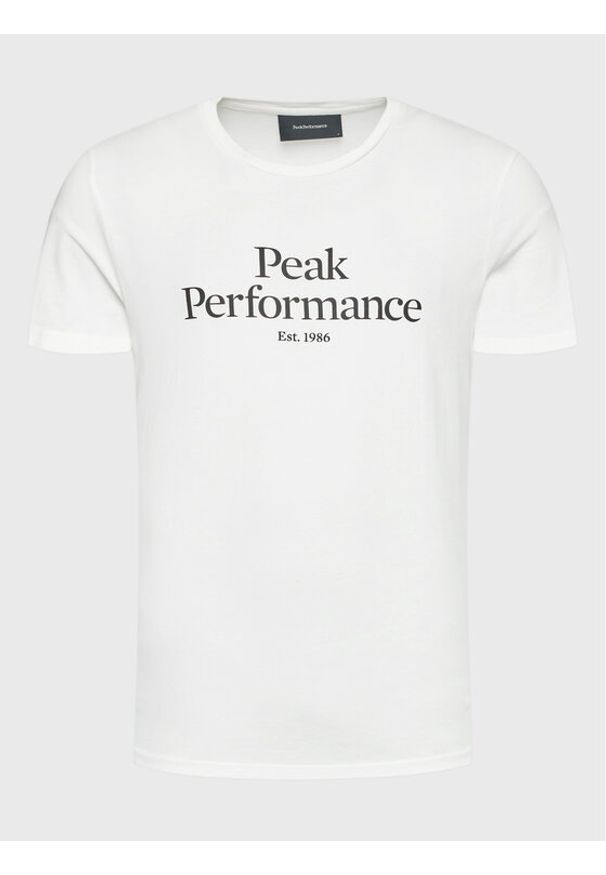 Peak Performance T-Shirt Original G77692360 Biały Slim Fit. Kolor: biały. Materiał: bawełna