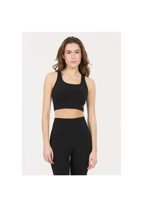 ENDURANCE - Biustonosz dla kobiet Athlecia Aideny. Kolor: czarny. Sport: fitness, joga i pilates