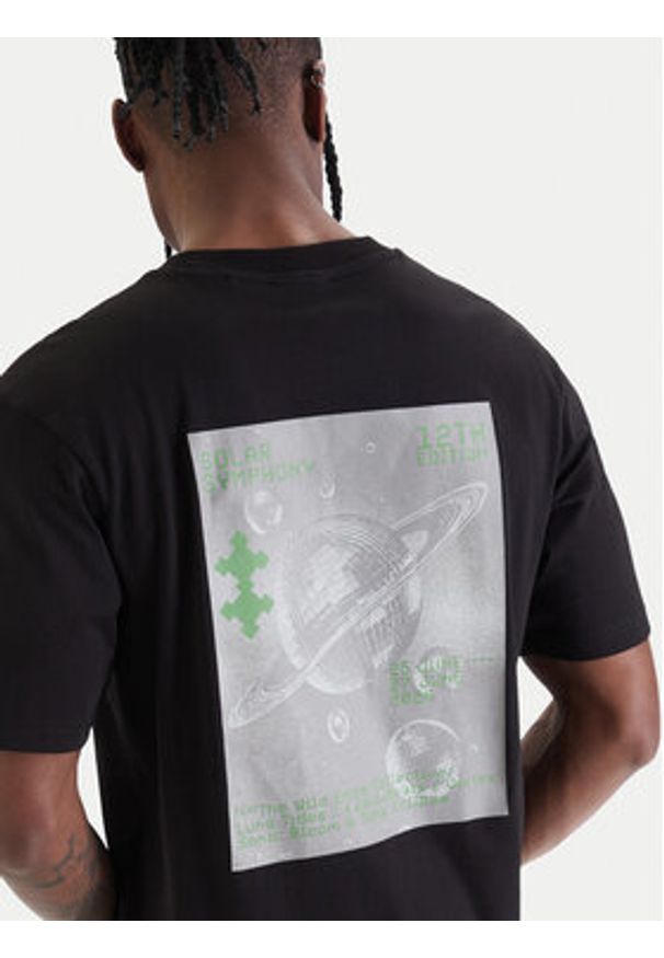 Hugo - HUGO T-Shirt Nufotee 50560048 Czarny Regular Fit. Kolor: czarny. Materiał: bawełna