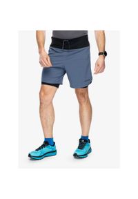 Spodenki do biegania męskie Inov-8 Trailfly Ultra 7 2in1 Short. Kolor: niebieski. Długość: krótkie. Sezon: lato
