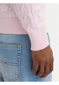 TOMMY HILFIGER - Tommy Hilfiger Sweter MW0MW33132 Różowy Regular Fit. Kolor: różowy. Materiał: bawełna #3