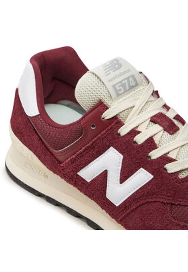 New Balance Sneakersy U574RBK Bordowy. Kolor: czerwony. Materiał: zamsz, skóra. Model: New Balance 574