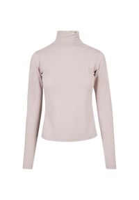 Damska bluza z długim rękawem z golfem z modalu Urban Classics. Typ kołnierza: golf. Kolor: szary. Materiał: polar. Długość rękawa: długi rękaw. Długość: długie. Sezon: zima. Sport: golf #1