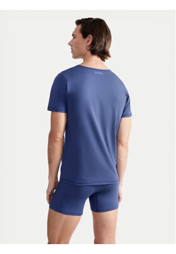Sloggi Podkoszulek 10222373 Niebieski Slim Fit. Kolor: niebieski. Materiał: bawełna