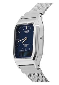 Casio Zegarek Vintage AQ-230EM-2AEF Srebrny. Kolor: srebrny. Styl: vintage #2