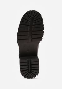 Renee - Czarne Półbuty Mary Jane na Słupku i Tłoczonej Platformie Evanelle. Okazja: na spotkanie biznesowe. Zapięcie: sprzączka. Kolor: czarny. Sezon: wiosna, lato. Obcas: na platformie. Styl: biznesowy #7