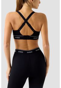 Guess - GUESS Czarny damski stanik sportowy Alba, Rozmiar XL. Okazja: na co dzień. Kolor: czarny. Styl: sportowy #5