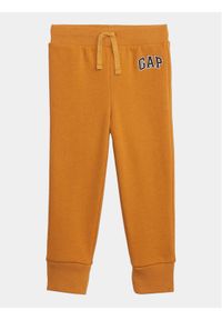 GAP - Gap Spodnie dresowe 748000-07 Brązowy Regular Fit. Kolor: brązowy. Materiał: bawełna