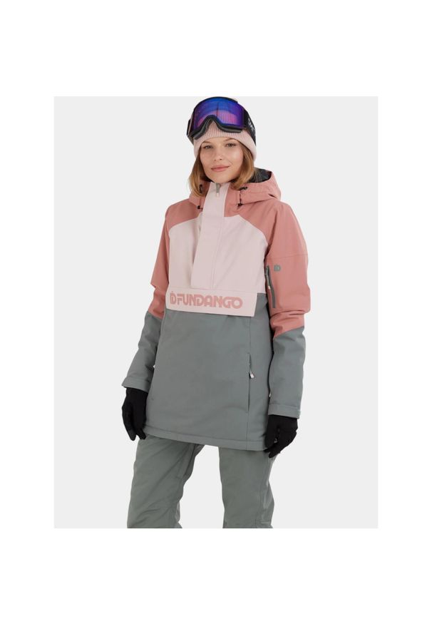 FUNDANGO - Anorak Damski Fundango Birch ECO Logo. Kolor: różowy. Sezon: zima. Sport: wspinaczka, turystyka piesza