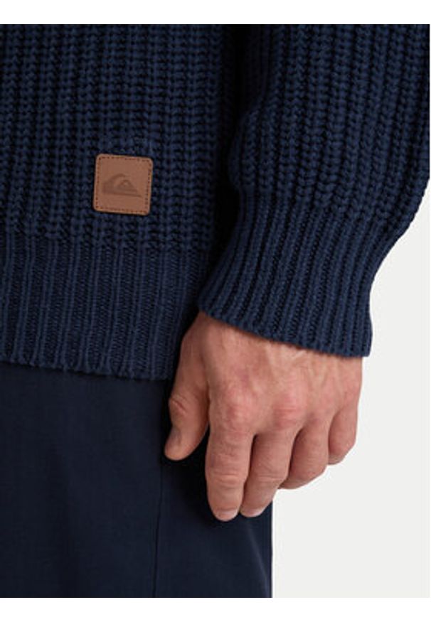 Quiksilver Sweter Boulevard EQYSW03328 Granatowy Regular Fit. Kolor: niebieski. Materiał: bawełna