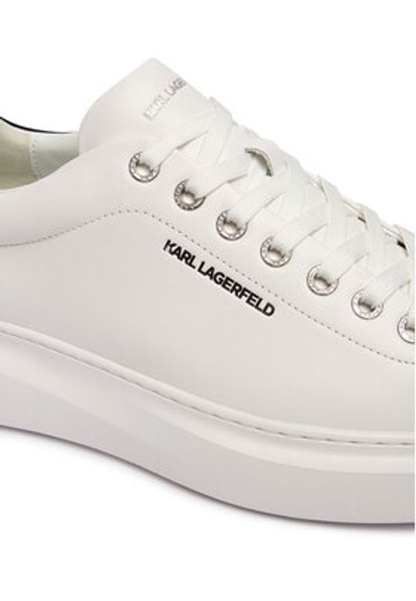 Karl Lagerfeld - KARL LAGERFELD Sneakersy Kore KL56525 Biały. Kolor: biały. Materiał: skóra