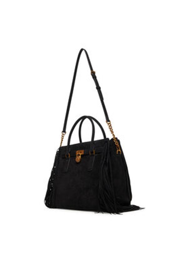 MICHAEL Michael Kors Torebka Hamilton Moderne 30F5ANXS3S Czarny. Kolor: czarny. Materiał: skórzane, zamszowe