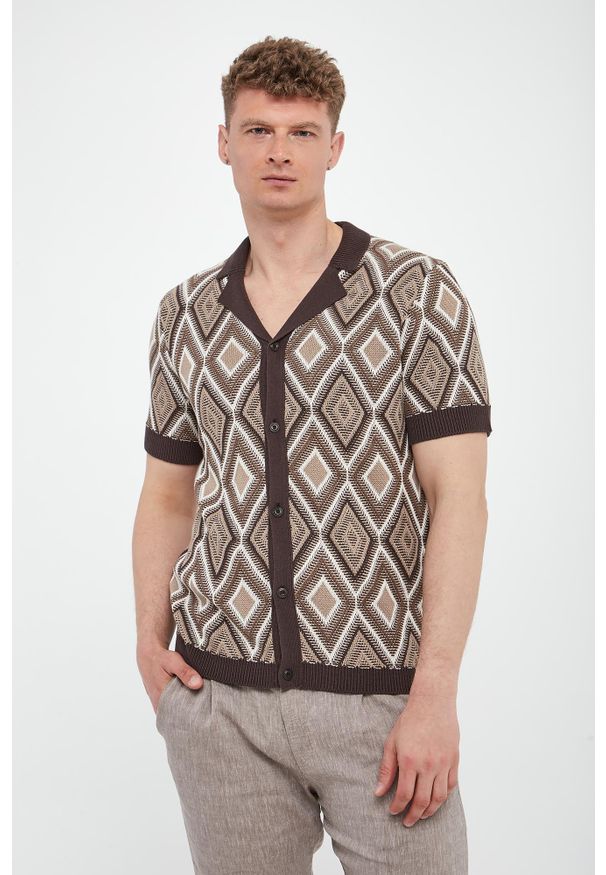 JOOP! Jeans - Polo męskie w romby Diamor JOOP! JEANS. Typ kołnierza: polo