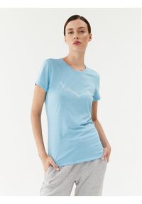 Salewa Koszulka techniczna Solid Dry W 27019 Niebieski Regular Fit. Kolor: niebieski. Materiał: syntetyk #1